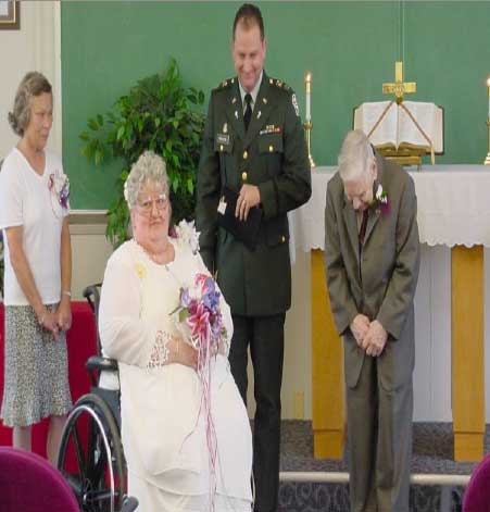 Presenting the bride and groom
