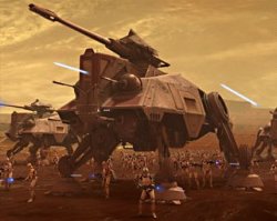 A Republic AT-TE strides into action