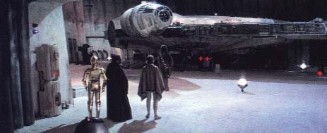 Luke, Ben and the droids get ready to depart Tatooine