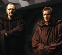 Qui-Gon Jinn and his padawan, Obi-Wan Kenobi