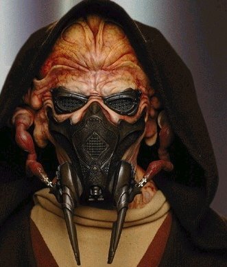 Plo Koon always wore his anti-ox mask on Coruscant
