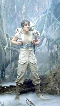 Luke during his Jedi training on Dagobah