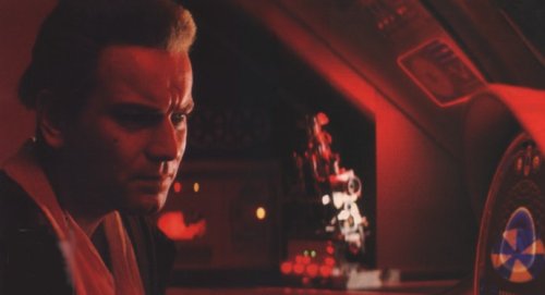 Obi-Wan preforms a midi-chlorian test on Anakin Skywalker's blood sample