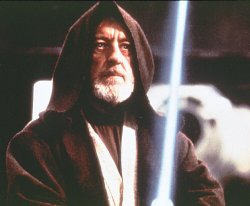 Ben Kenobi faces off against his one-time padawan, Darth Vader
