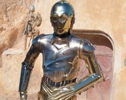 A protocol droid on Tatooine
