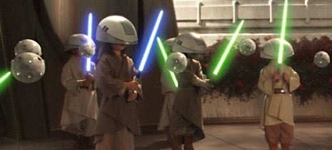 Jedi Younglings perfect their saber skills