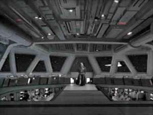 Vader on the bridge of the Executor