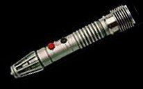 One of Mace Windu's lightsabers, which emitted a blue blade