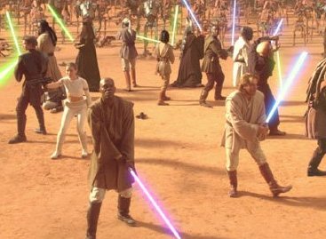 The Jedi task force sent to Geonosis finds trouble