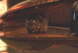 Dooku's sailer lands in Darth Sidious's hideout