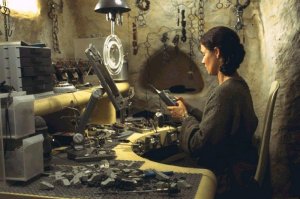 Shmi at her workbench