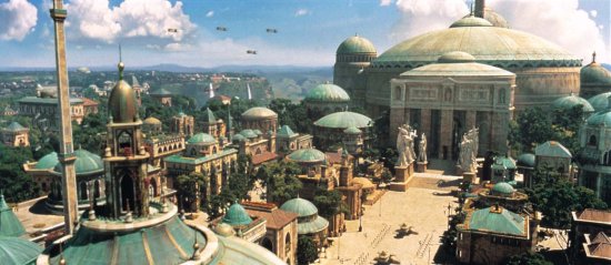 Theed palace during the Trade Federation invasion