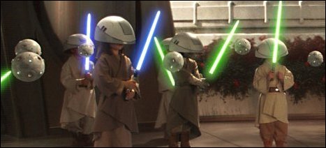 Younglings with training lightsabers
