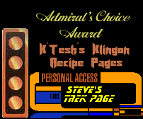 Admirals Choice Award  7/17/98