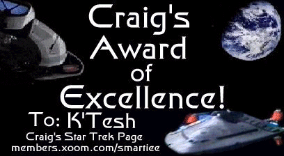 Craig's Award of Excellence  7/14/99