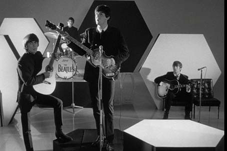 The Beatles performing And I Love Her from the movie A Hard Day's Night. 1964.