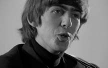 George singing the song I'm So Happy Just to Dance With You in the movie, A Hard Day's Night 1964.