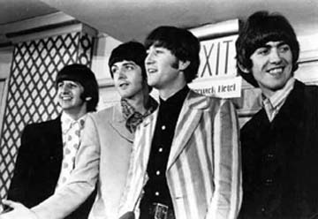 The Beatles outside the Warwick Hotel, 1965.