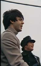 Paul and John singing back up in I Need You in the movie, Help! 1965.