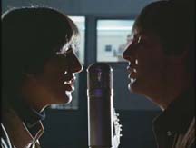 Paul and George singing the You're Going to Lose That Girl in the movie, Help! 1965.