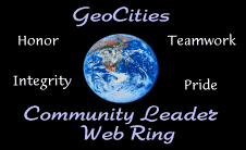 Proud to be
           A GeoCities Community Leader!