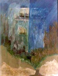 J�rgen Schmitt:Der Turm:Foto�bermalung 1987
