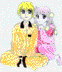 Kurapika and Neon, in a sorta slumber party? Neon's so cute!
