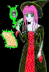Neon as a cute witch