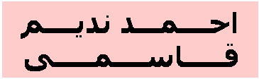 Text Box: احــــمـــد نديــــم قـــــاســــمـــــى
