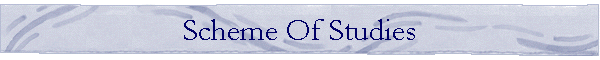Scheme Of Studies
