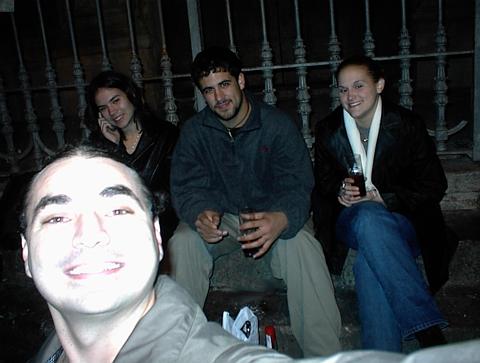 "Smile guys, I don't think I'm in the way"