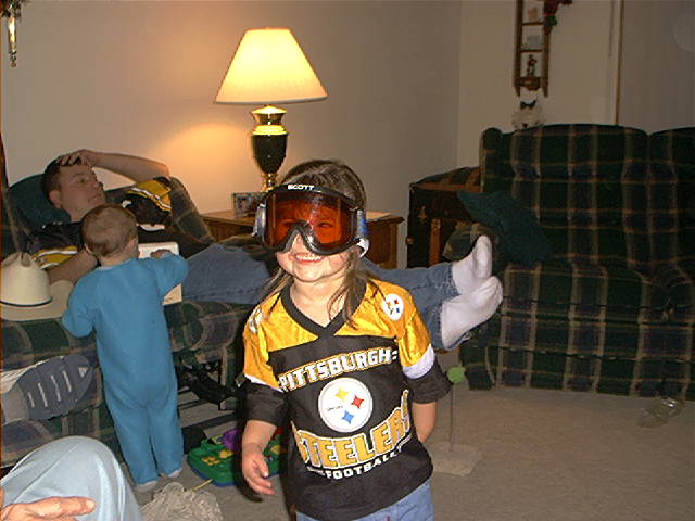Cousin Carlee getting ready for the winter