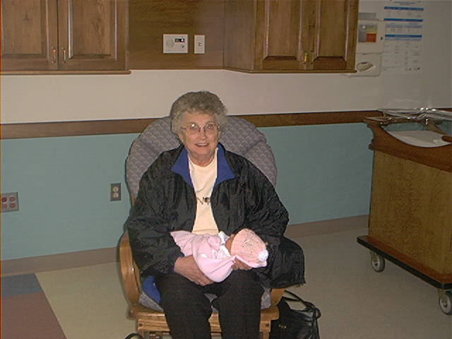 Great-Grandma Huelsman with Madisyn