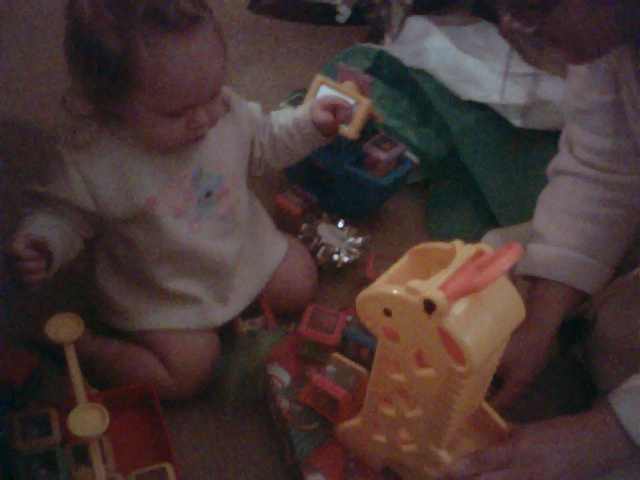 Look! A garraff with blocks!