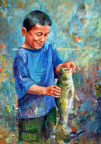 'Boy with a fish' 2003, 24