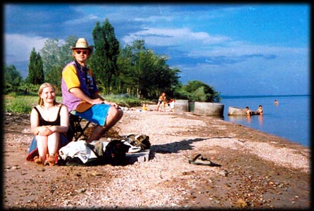 Locals come to swim to the beach also