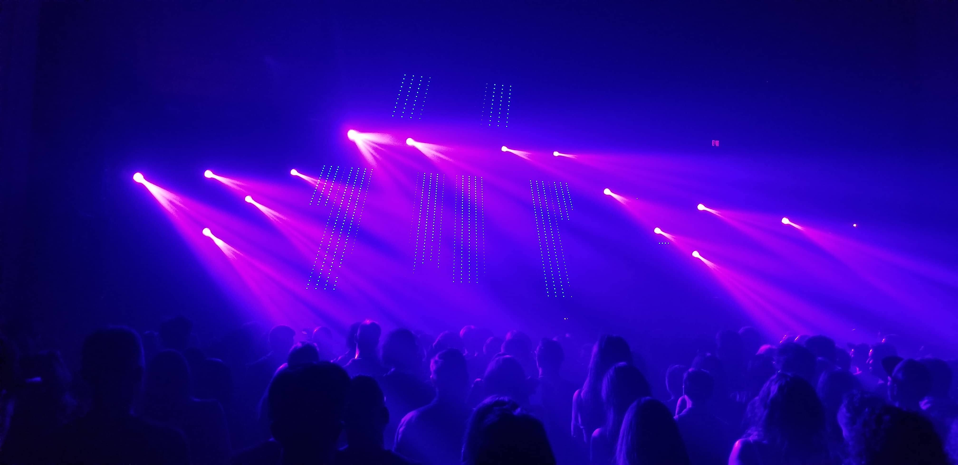 Purple laser show