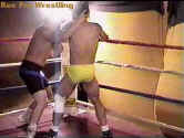 Jason's face is smashed into the corner turnbuckle