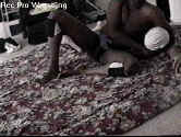 Barr with a headlock on Barefoot Boy.