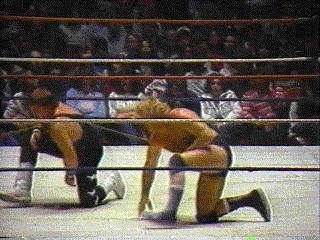Two dazed wrestlers