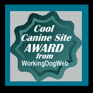 Cool Canine Site Award from Working Dog Web