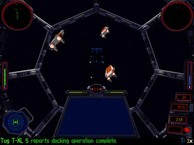 Dad chasing A-wings in the Combat Chamber