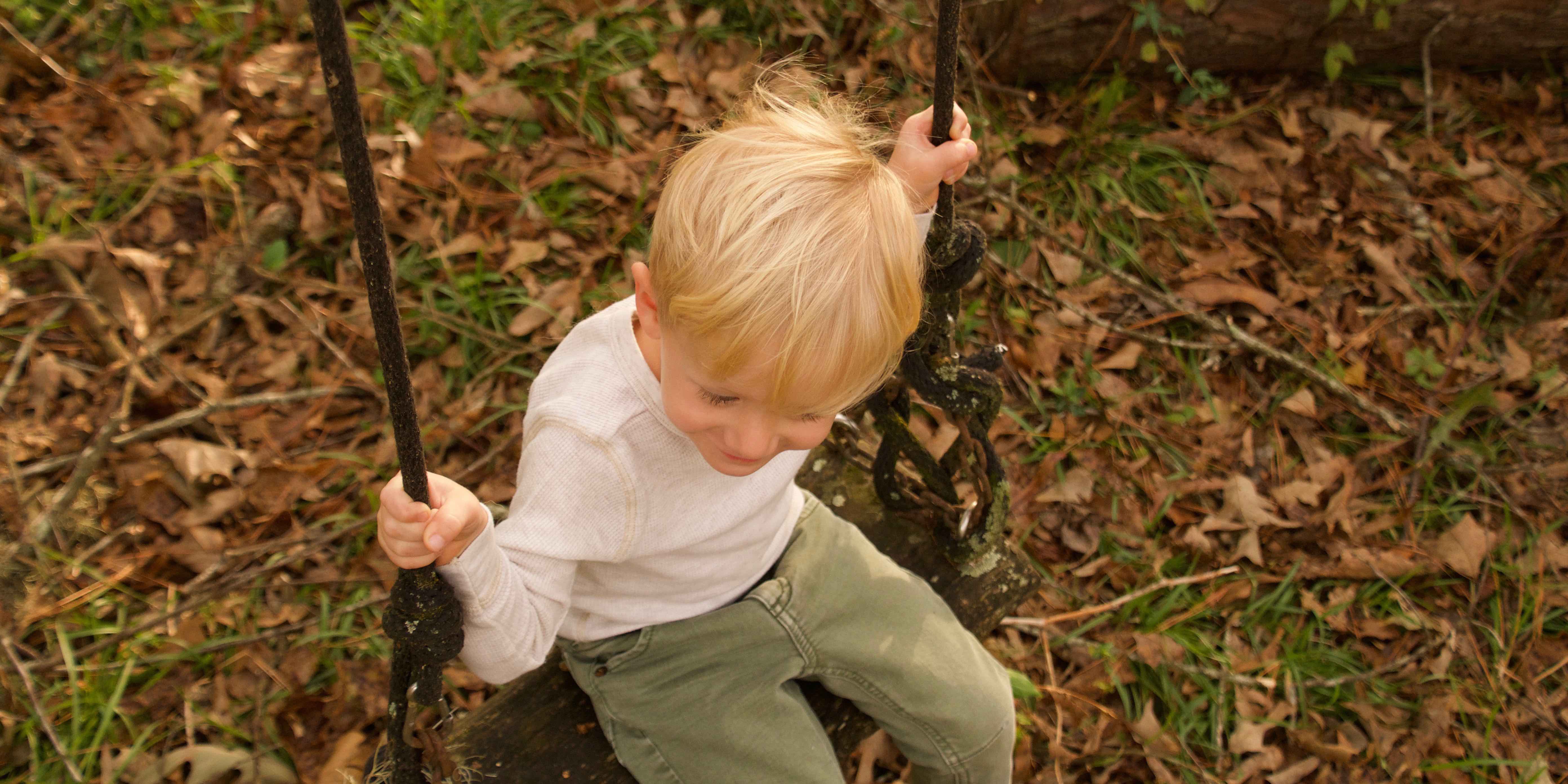 boy on swing