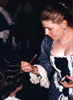 Doing Alan's make-up