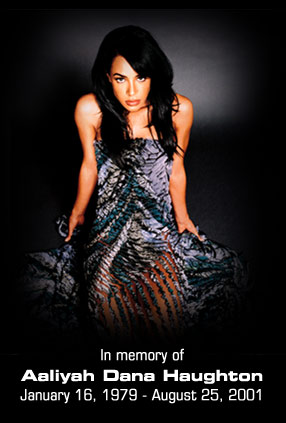 To pictures of Aaliyah