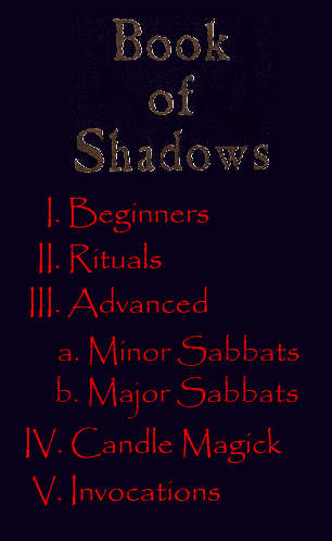 Find a Spell by clicking on the section