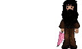 It's Hagrid and his menacing pink umbrella