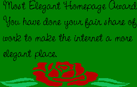 The Most Elegant Homepage Award!