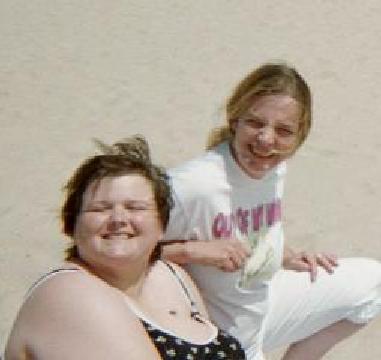 LORA AND MICHELLE AT LAKE MICHIGAN
