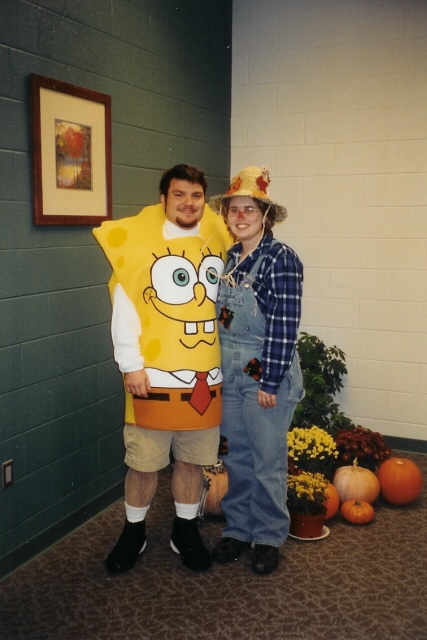 A Truly Odd Couple! Spongebob and a Scarecrow?